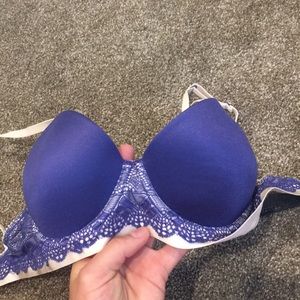 Purple/Cream Bra